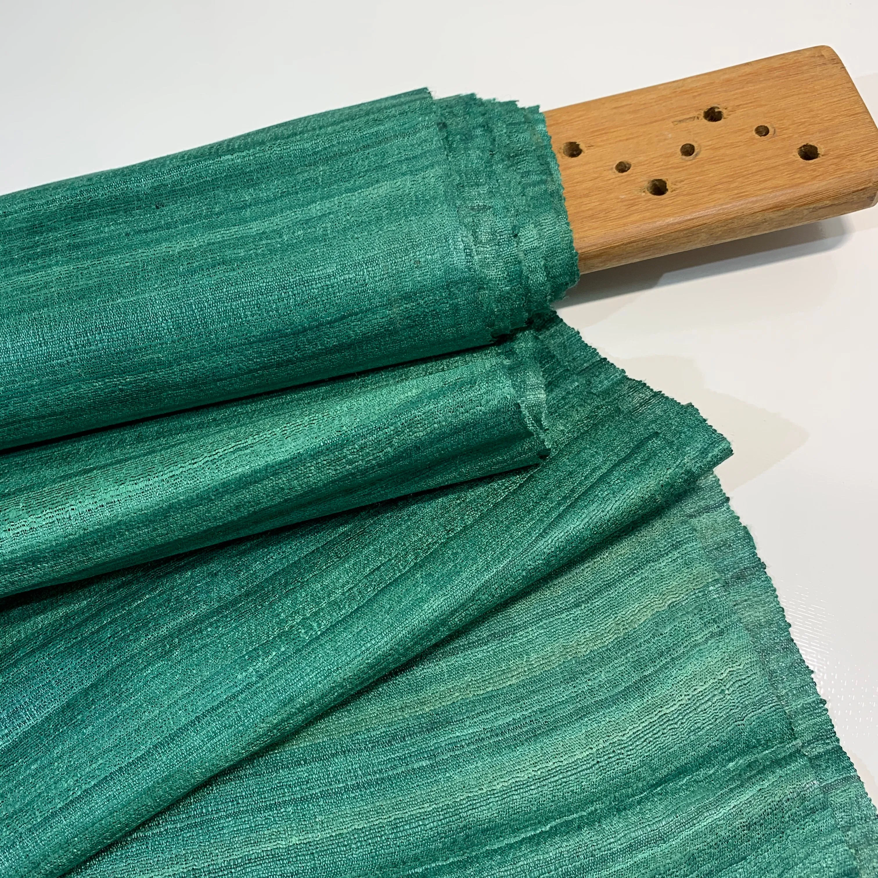 Mint Green Ahimsa Tussar Pure Silk Fabric