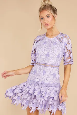 Oblivious Beauty Lavender Lace Dress