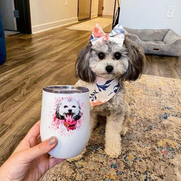 Original Pet Pop Art Wine Tumbler