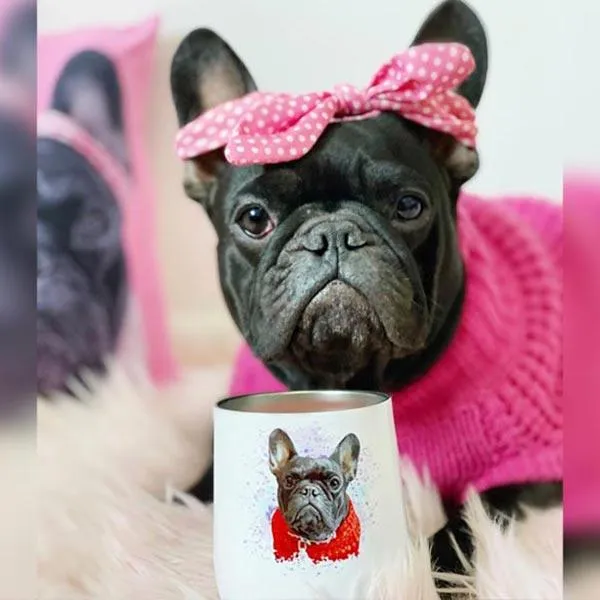 Original Pet Pop Art Wine Tumbler