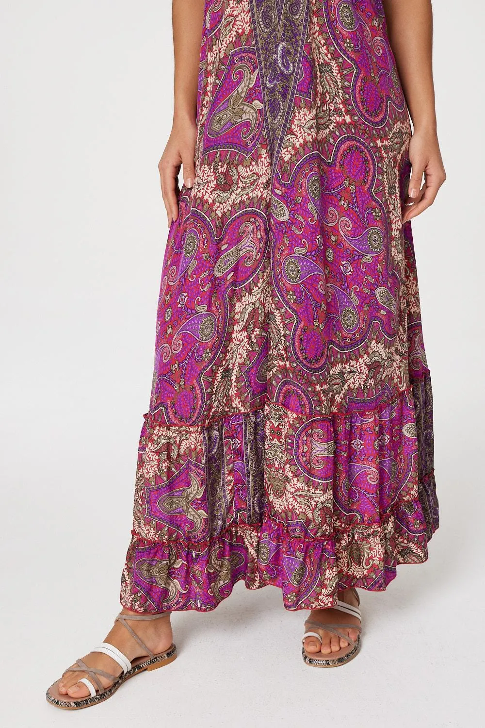 Paisley Halter Neck Maxi Dress