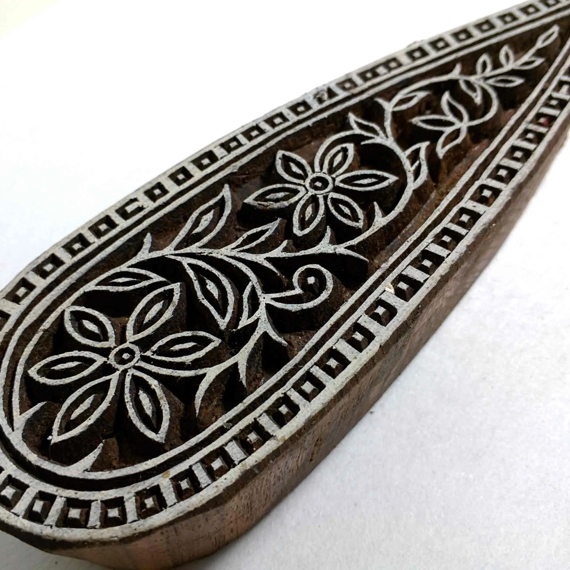 Paisley Textile Printing Wooden Block