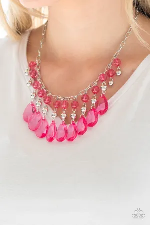 Paparazzi Beauty School Drop Out Necklace Pink