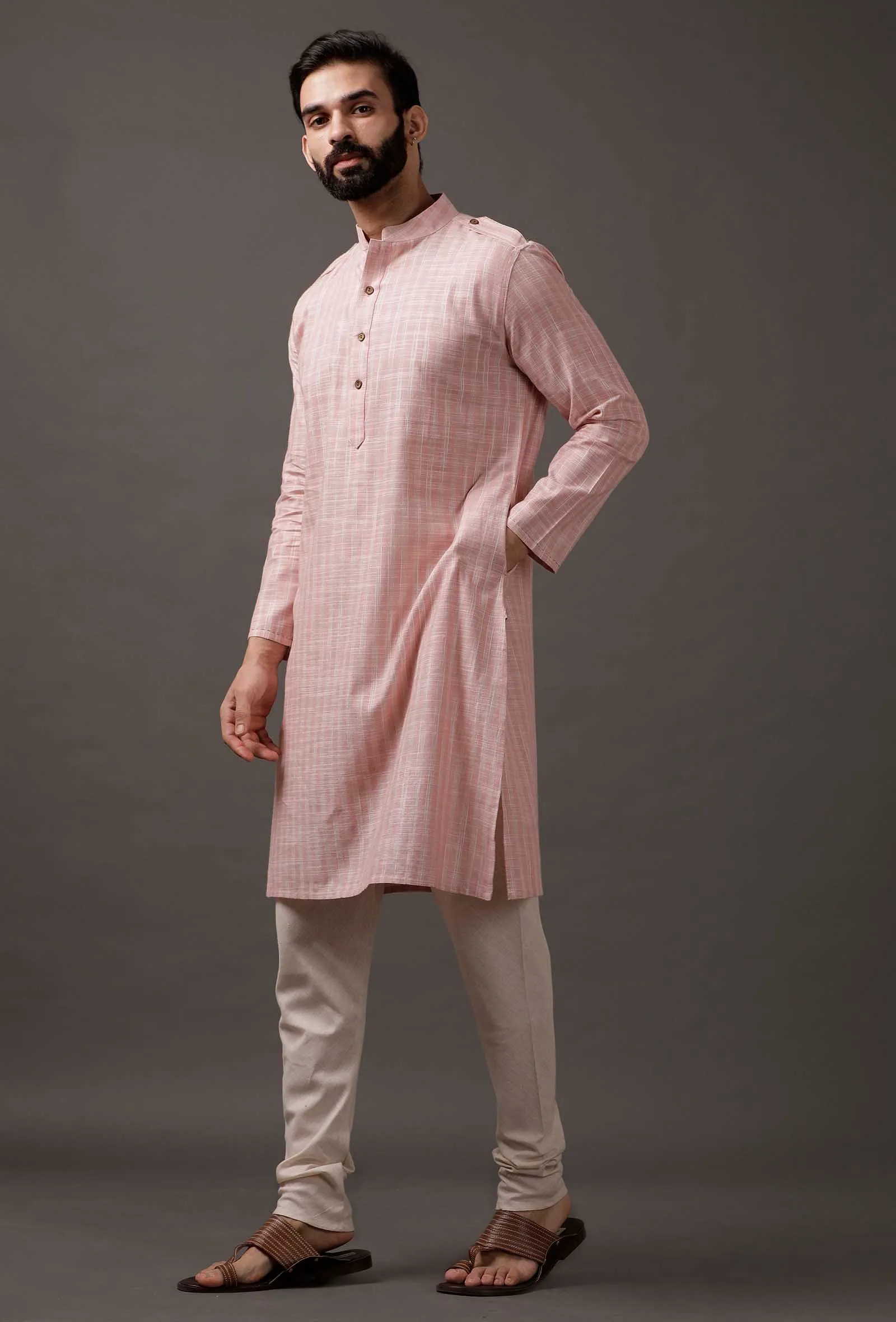 Pink Beige Kurta