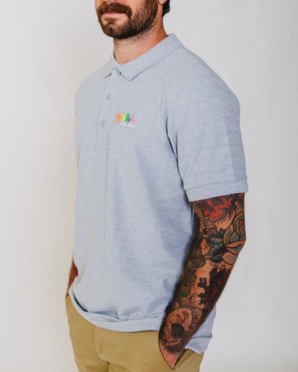 Polo Shirt Heather Grey