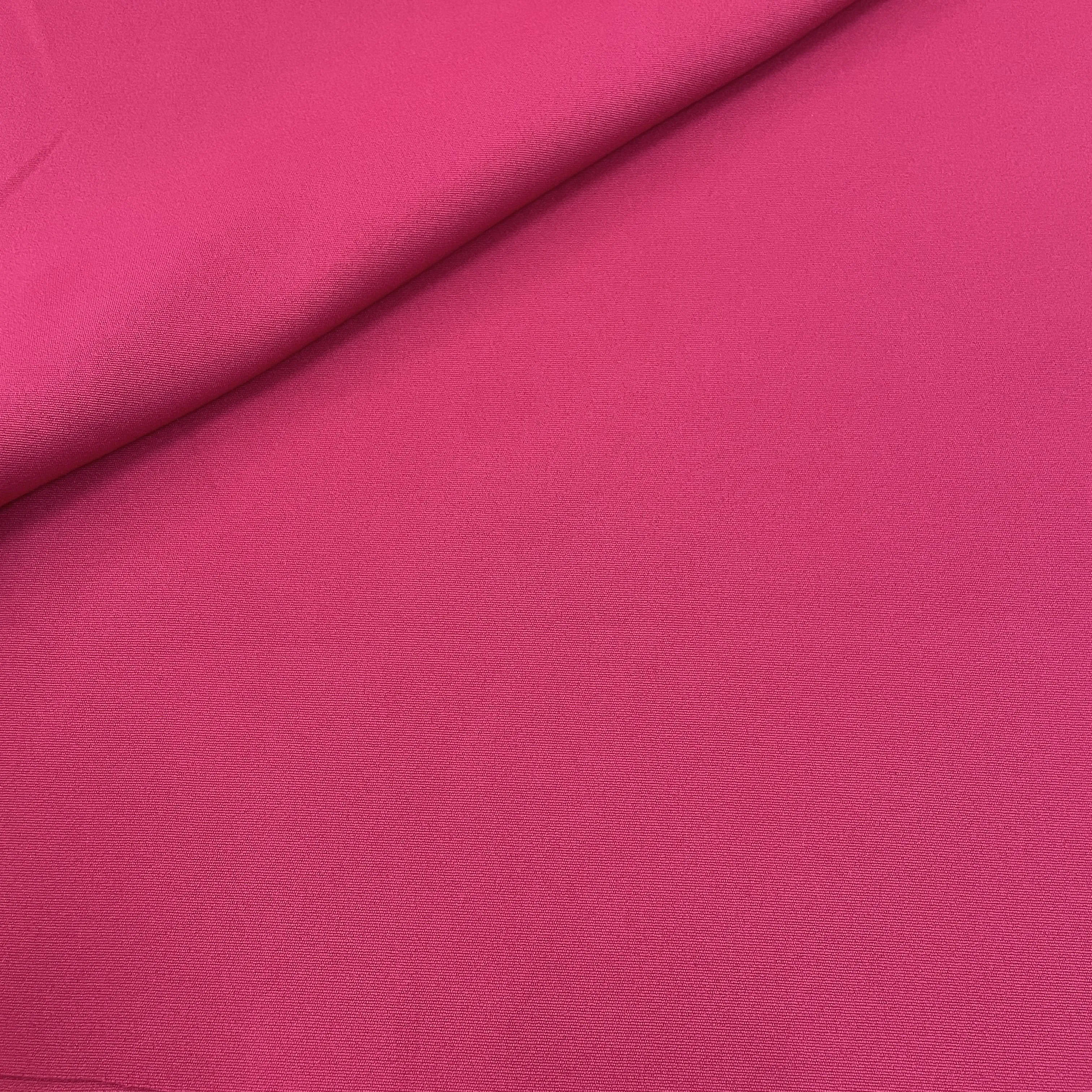 Premium Magenta Pink Solid Banana Crepe Fabric