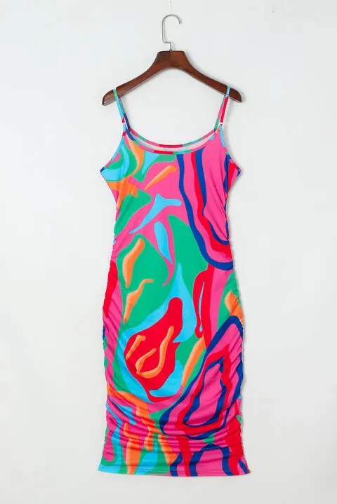 Printed Spaghetti Strap Dress