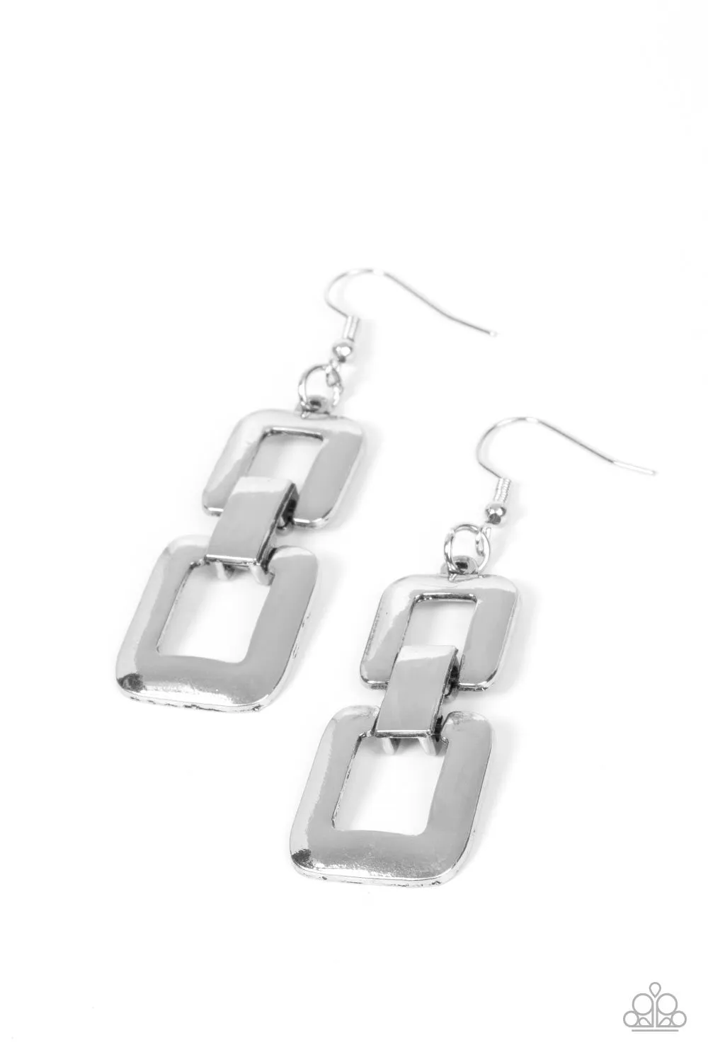 Public Square - Silver Earrings - Paparazzi Accessories