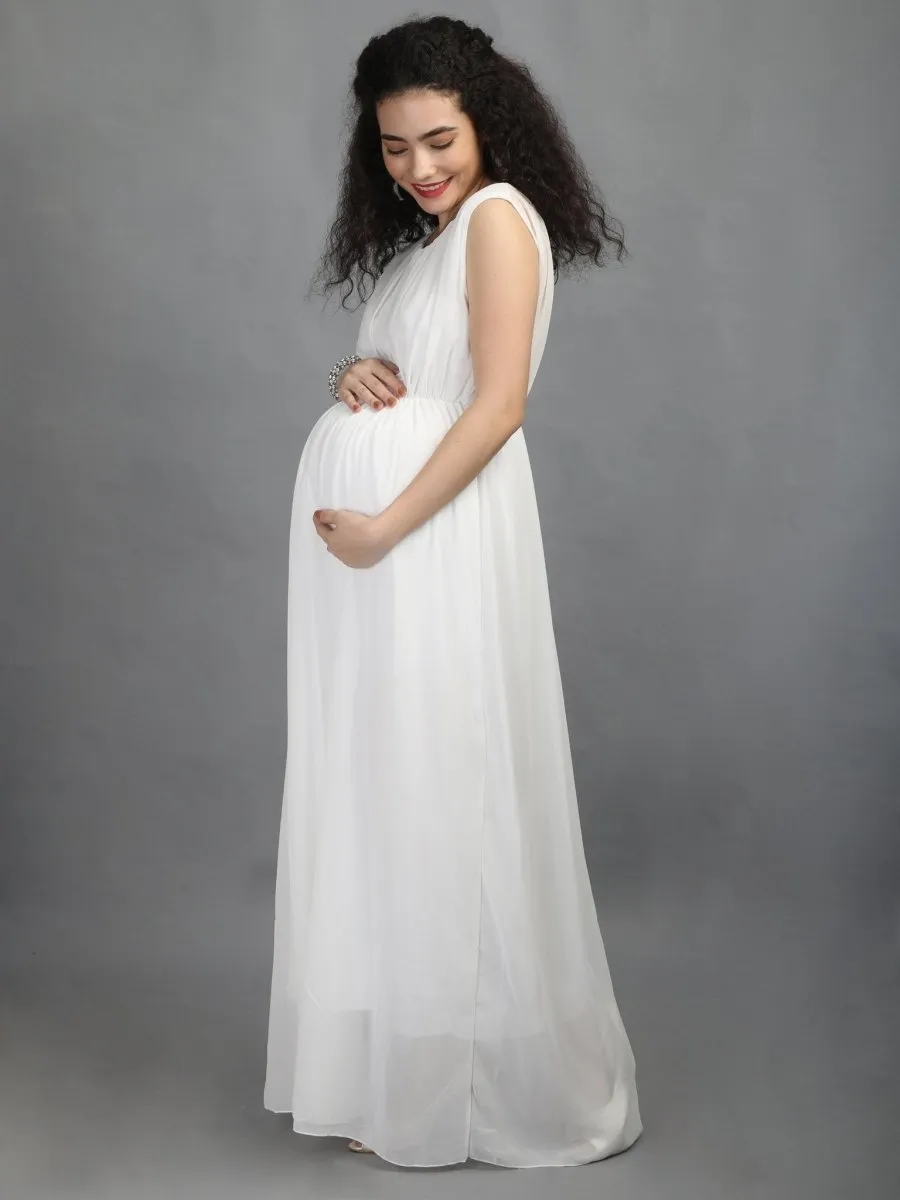 Pure White Maternity Dress