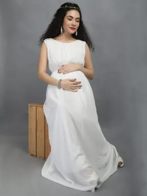 Pure White Maternity Dress