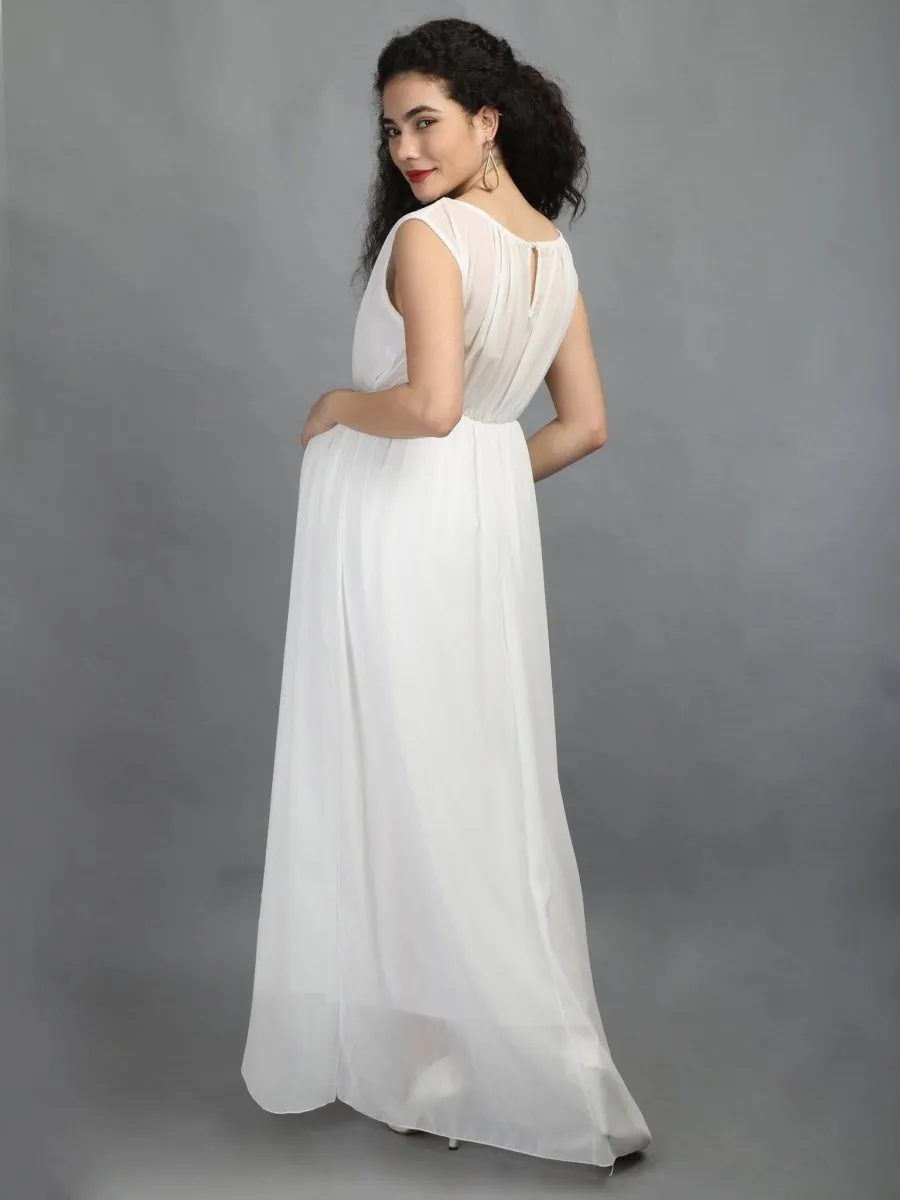 Pure White Maternity Dress