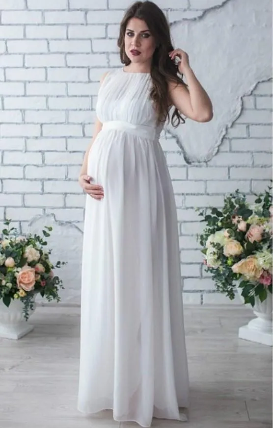 Pure White Maternity Dress