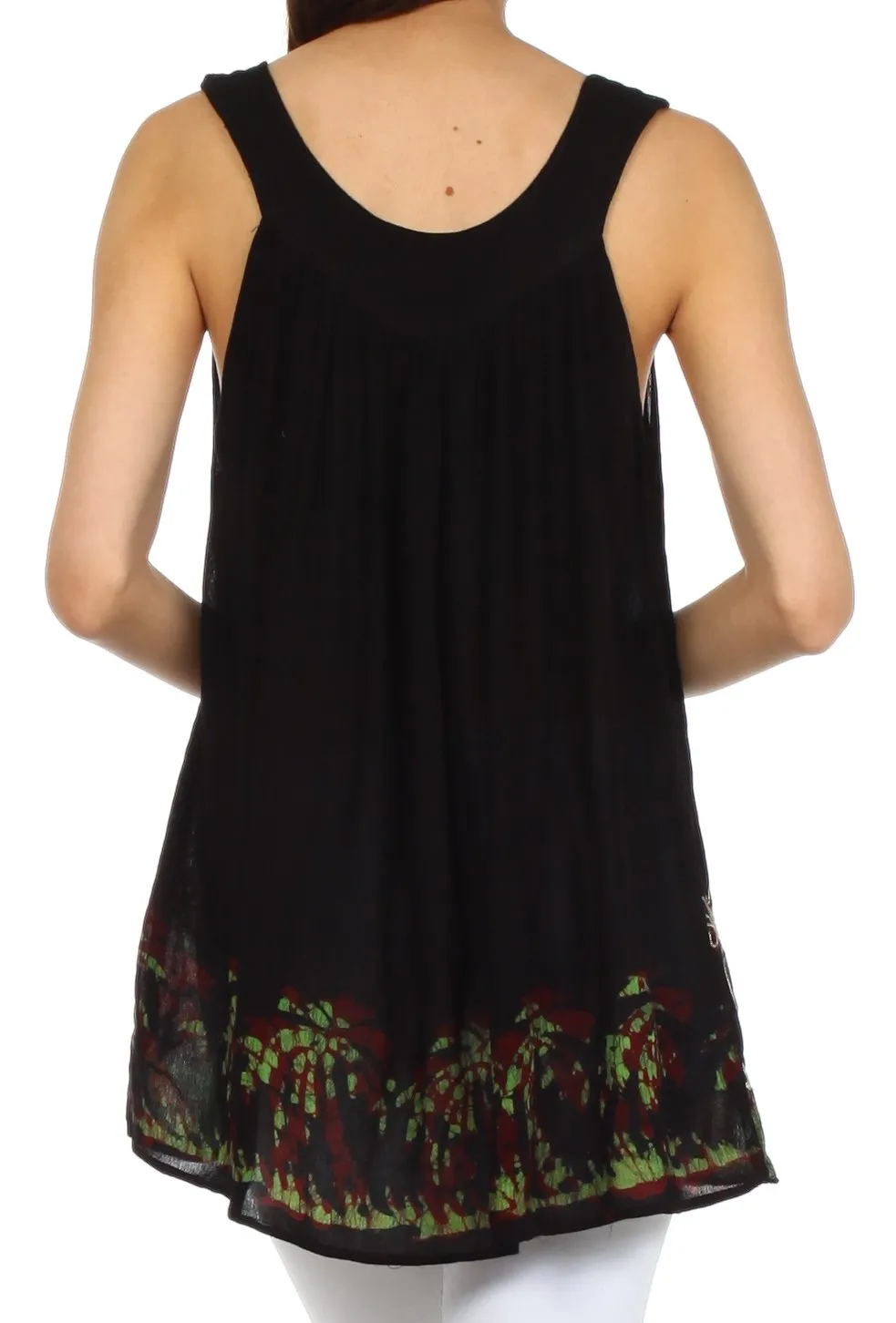 Sakkas Oasis Gauzy Crepe Sleeveless Blouse