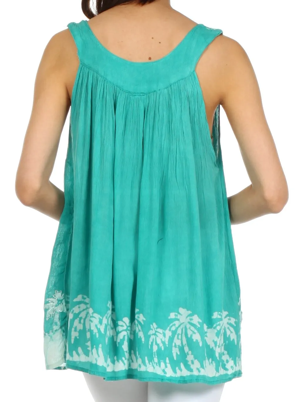 Sakkas Oasis Gauzy Crepe Sleeveless Blouse