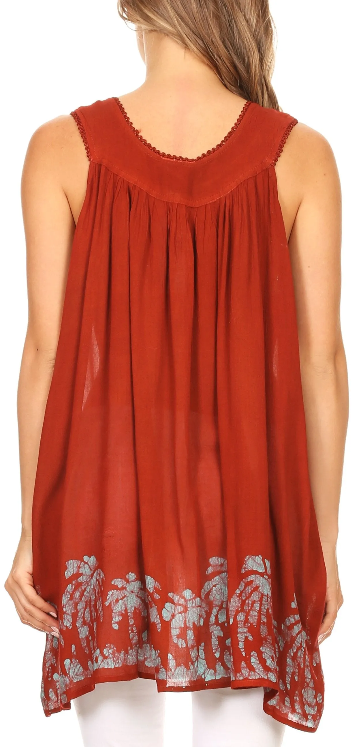 Sakkas Oasis Gauzy Crepe Sleeveless Blouse