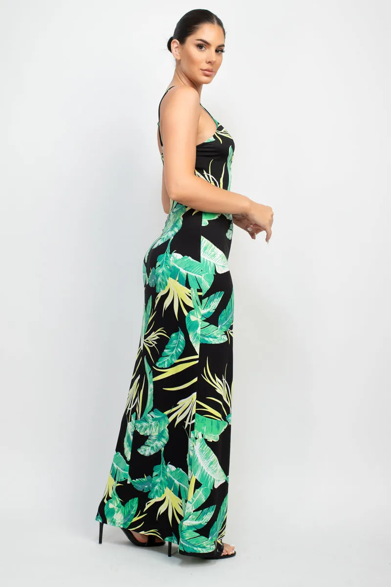 Scoop Tropical Print Maxi Dress - 6 colors