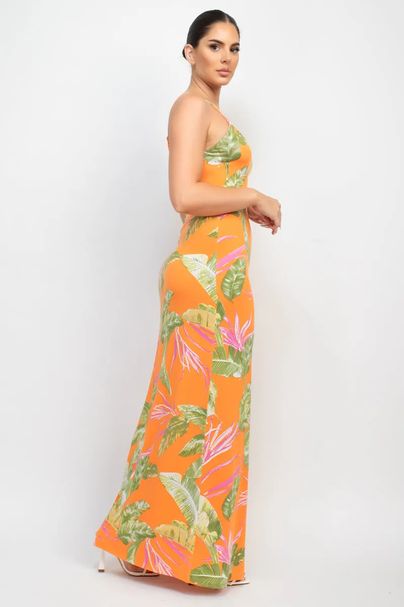 Scoop Tropical Print Maxi Dress - 6 colors