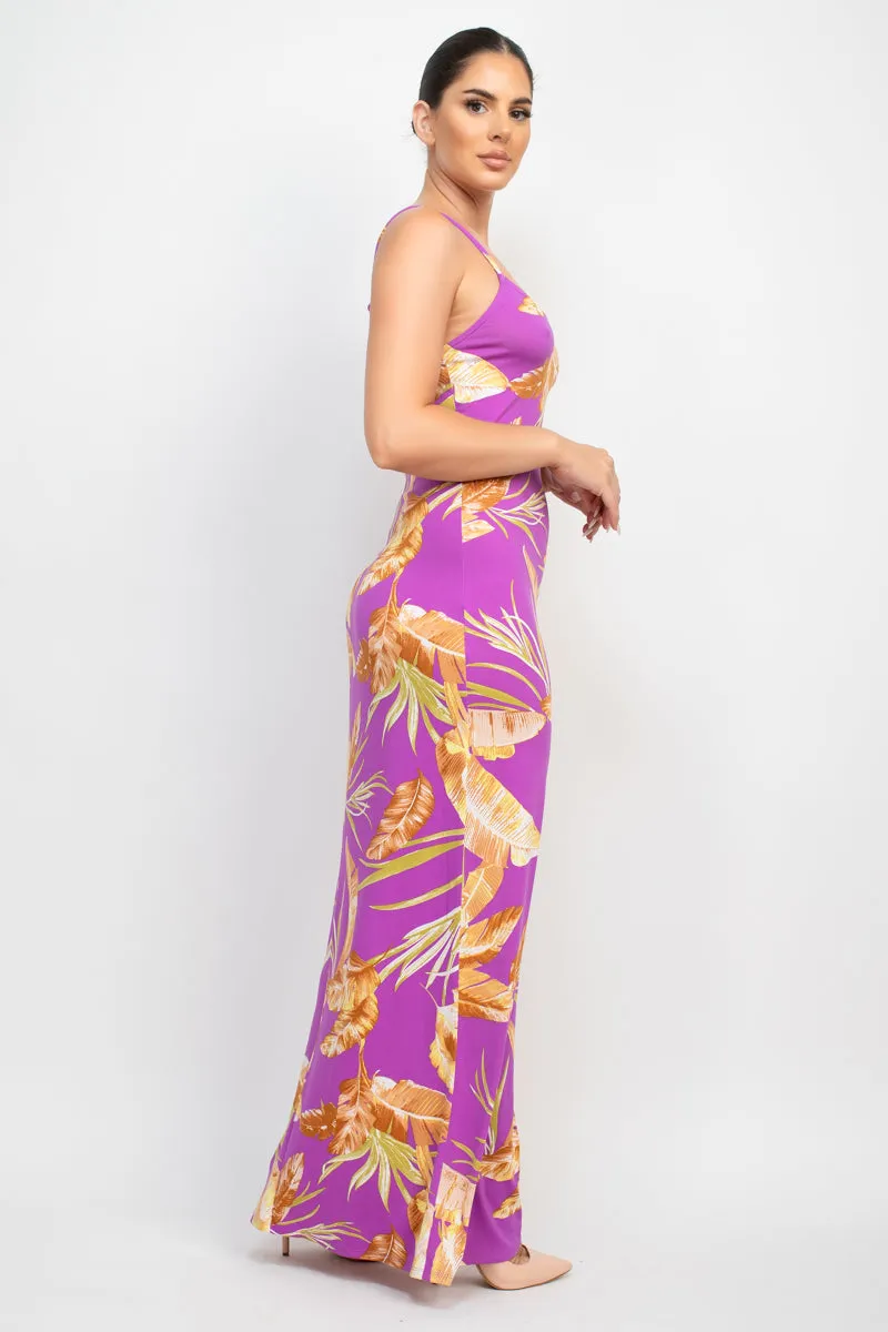 Scoop Tropical Print Maxi Dress - 6 colors