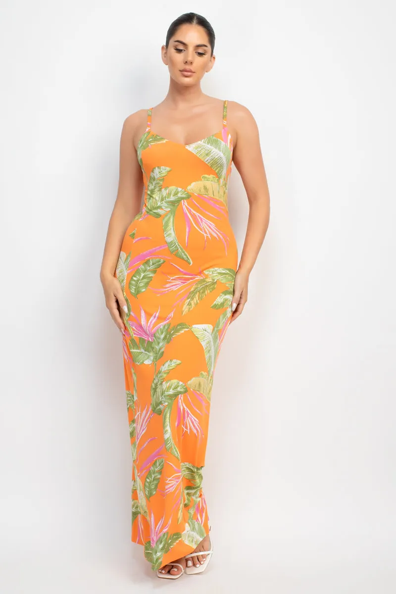 Scoop Tropical Print Maxi Dress - 6 colors