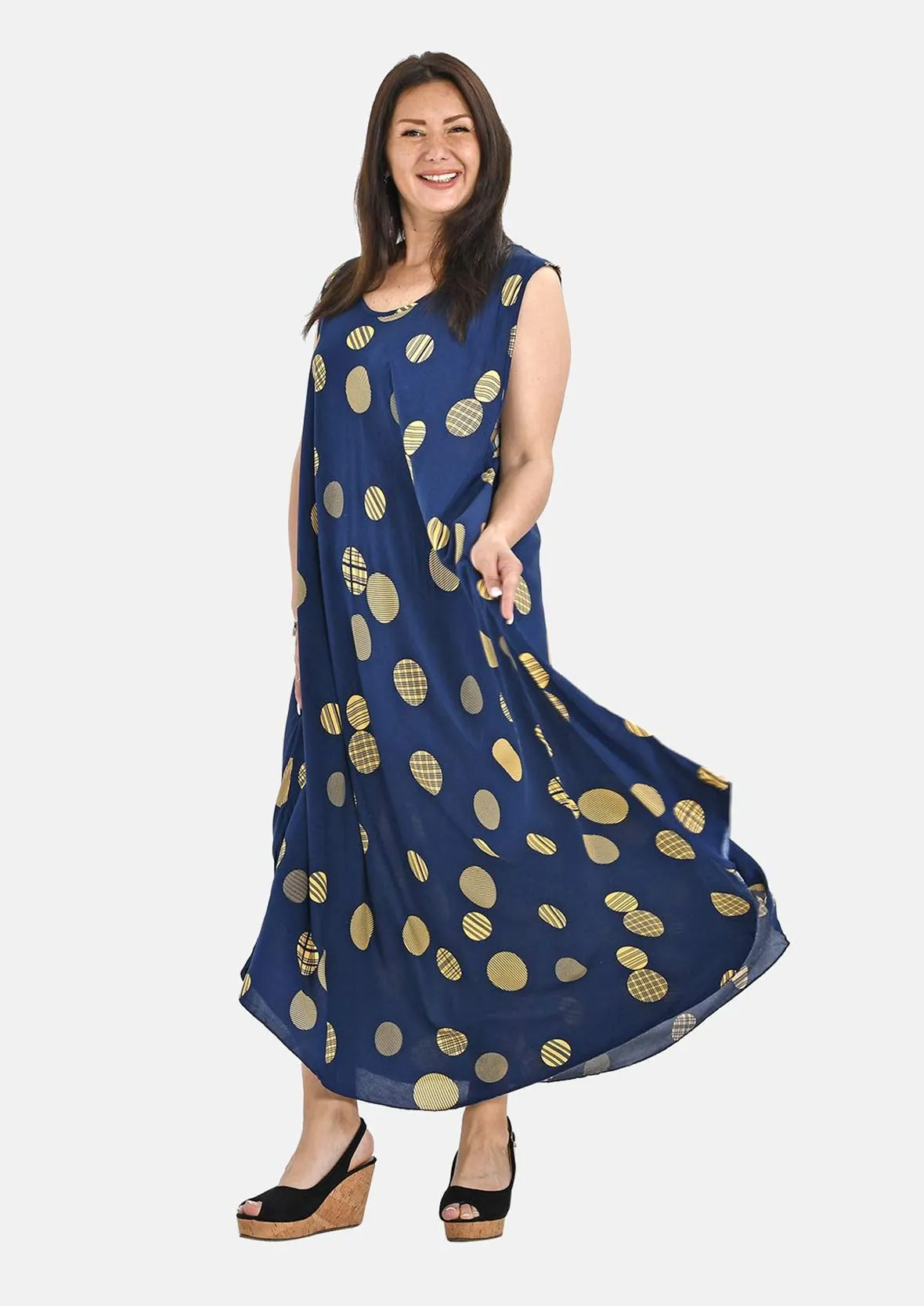 Sleeveless Maxi Umbrella Dress