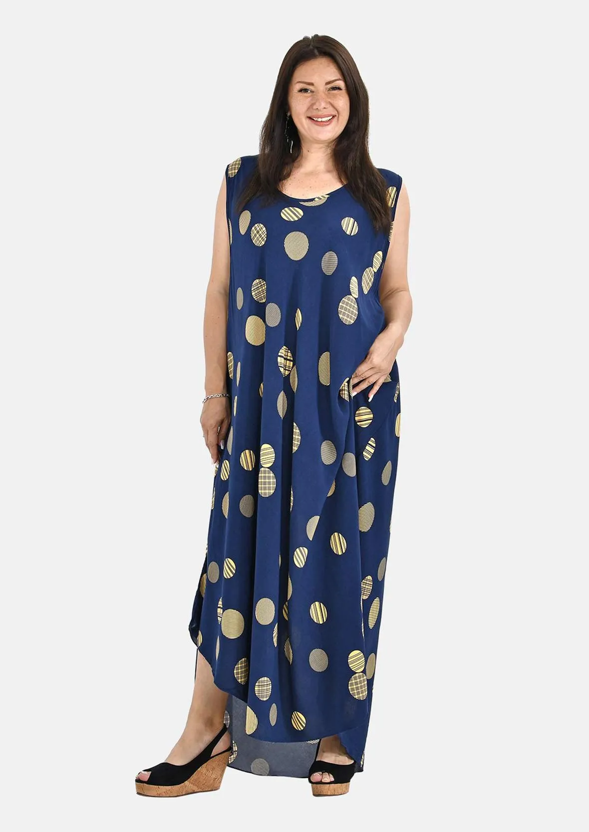 Sleeveless Maxi Umbrella Dress