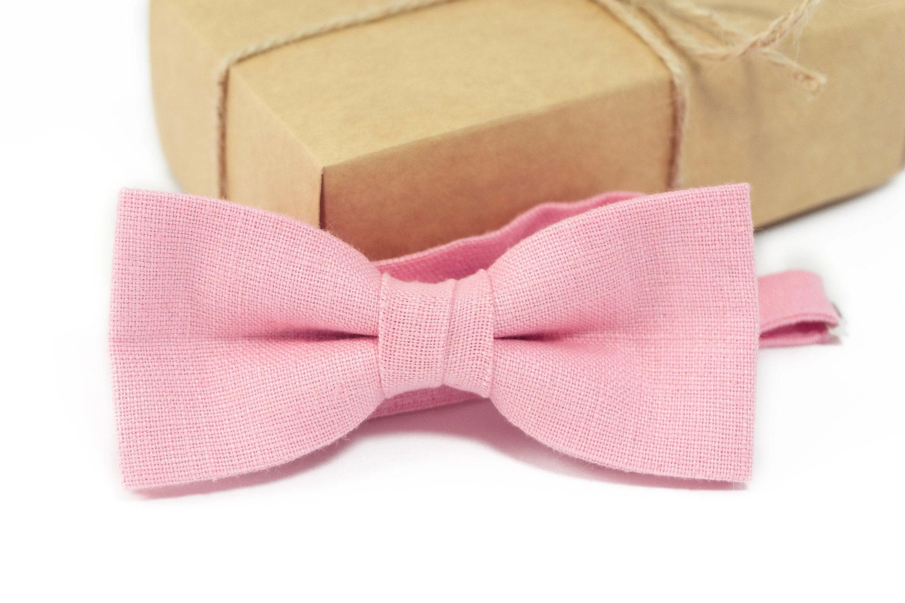 Stylish Pink Bow Tie for Men with Optional Matching Pocket Square