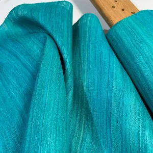 Teal Ahimsa Tussar Pure Silk Fabric