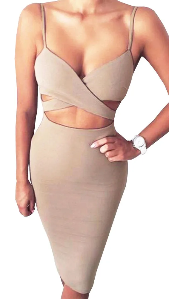 The Naomi Mini Dress Beige