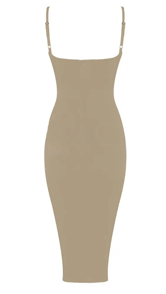 The Naomi Mini Dress Beige