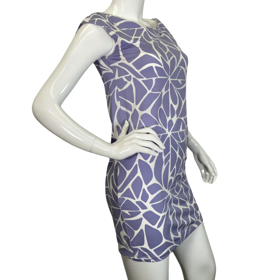 Tori Richard Light Purple Dress with White Pattern