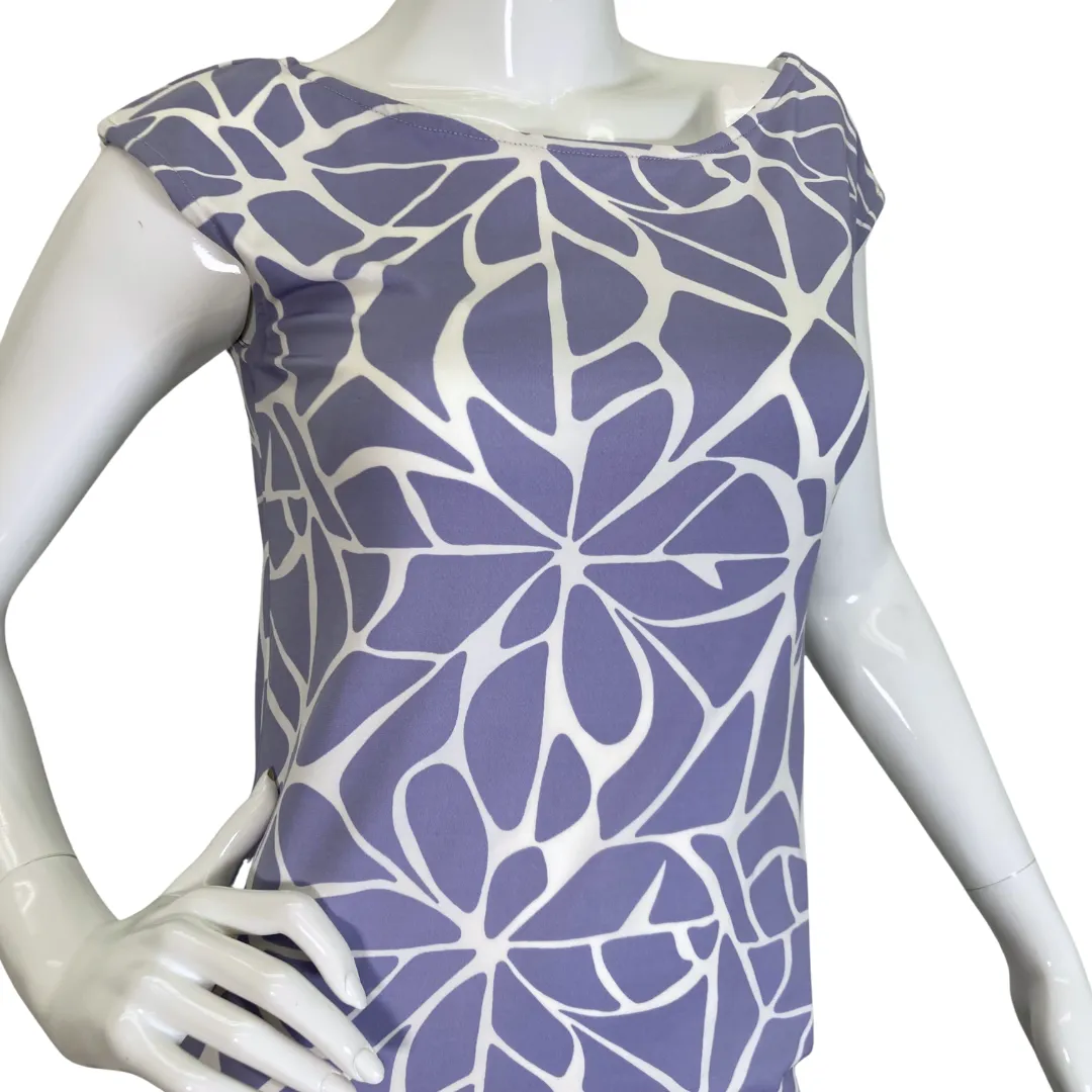 Tori Richard Light Purple Dress with White Pattern