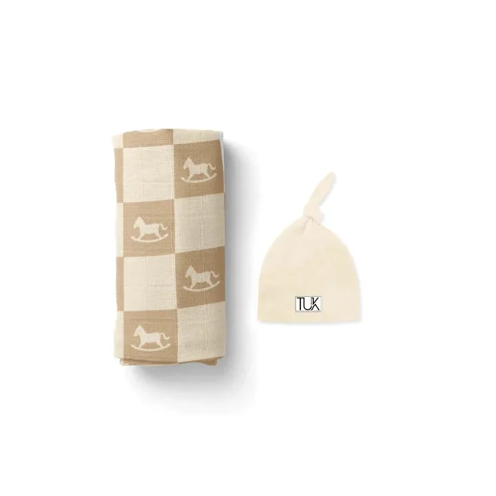 TUK TUK Rocking Horse Swaddle Blanket 6-12 Months