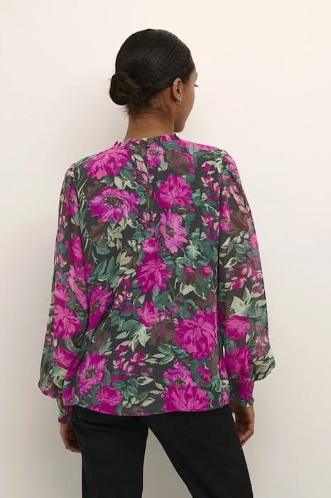 VIBRANT FLORAL PRINT BLOUSE