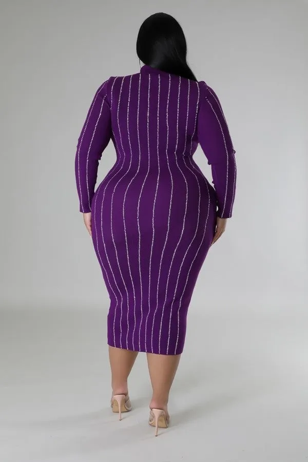 Voluptuous ( ) Plus Size Turtle Neck Stretch Dress - 3 colors