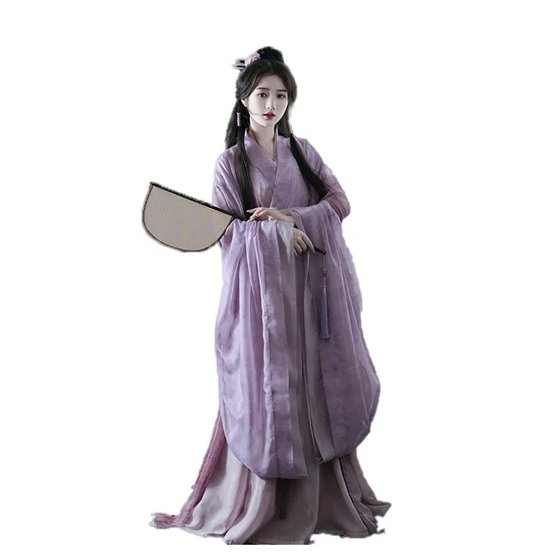 Wei Jin Style Lavender Traditional Chinese Hanfu