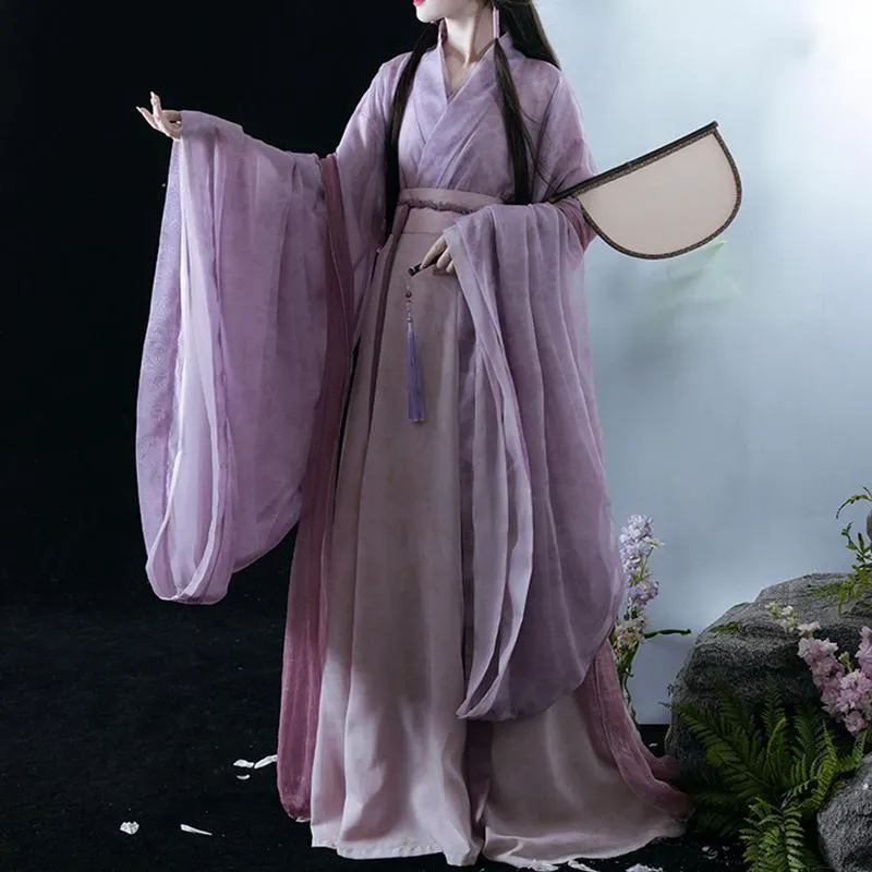 Wei Jin Style Lavender Traditional Chinese Hanfu