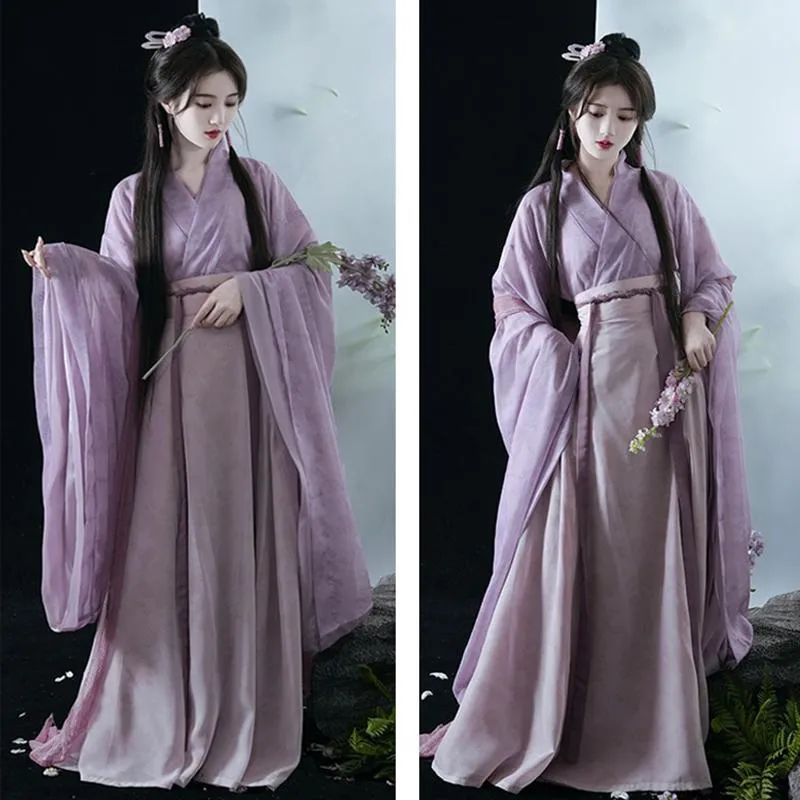 Wei Jin Style Lavender Traditional Chinese Hanfu