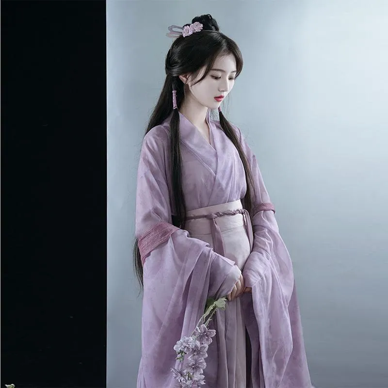 Wei Jin Style Lavender Traditional Chinese Hanfu