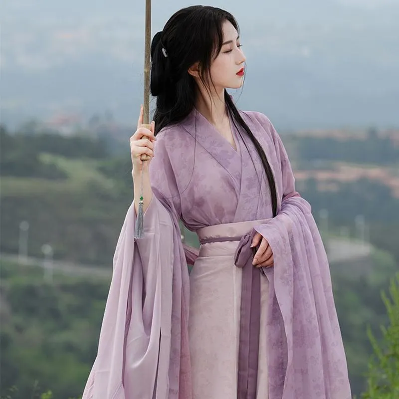 Wei Jin Style Lavender Traditional Chinese Hanfu