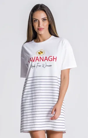 White Nautical Winners Tee Dress